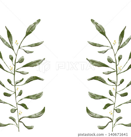 Watercolor Greenery Side Borders Clipart, Botanical Branches Frame Digital Illustration Watercolor Greenery Side Borders Clipart, Botanical Branches Frame Digital Illustration 140671641