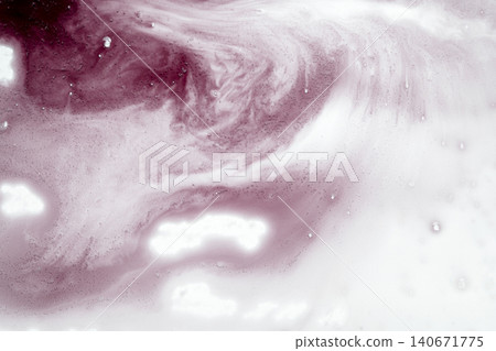 An abstract background featuring a fluid, swirling mixture of soft pink and white liquid paints, creating a beautiful marble-like textured effect An abstract background featuring a fluid, swirling mixture of soft pink and white liquid paints, creating a beautiful marble-like textured effect 140671775