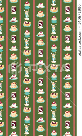 Green and pink retro cafe sweets vertical stripe background Green and pink retro cafe sweets vertical stripe background 140671990