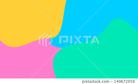 簡潔的背景,搭配流行且色彩鮮豔的幾何圖案。 簡潔的背景,搭配流行且色彩鮮豔的幾何圖案。 140672059