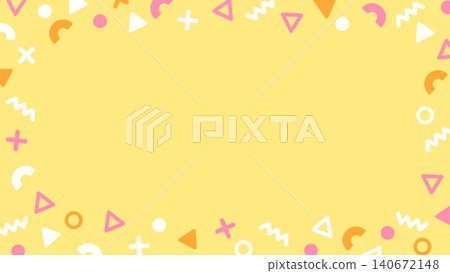Colorful, pop, and cute geometric background frames Colorful, pop, and cute geometric background frames 140672148