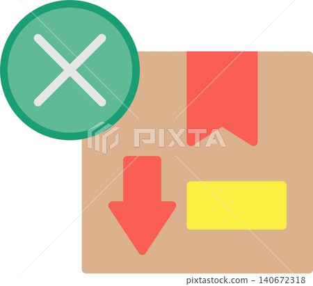 Cancel Flat Vector Icon Design 140672318