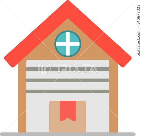 Warehouse Flat Vector Icon Design Warehouse Flat Vector Icon Design 140672325