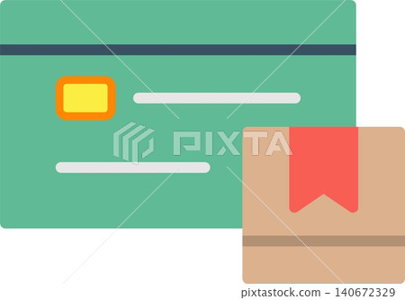 Credit Card Flat Vector Icon Design Credit Card Flat Vector Icon Design 140672329