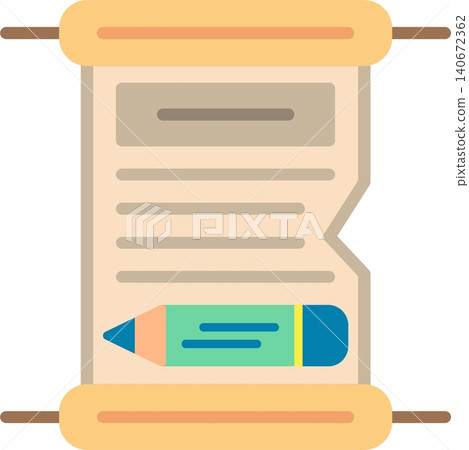 Parchment Flat Vector Icon Design Parchment Flat Vector Icon Design 140672362