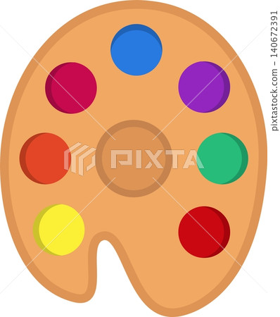 Palette Flat Vector Icon Design 140672391