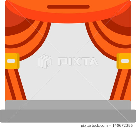 Stage Flat Vector Icon Design 140672396