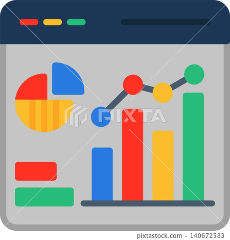 Predictive Chart Flat Vector Icon Design Predictive Chart Flat Vector Icon Design 140672583