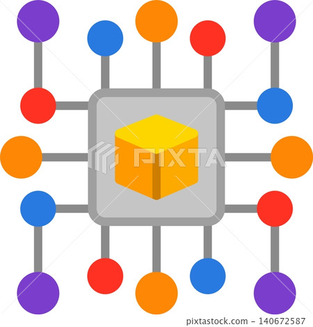 Cube Flat Vector Icon Design Cube Flat Vector Icon Design 140672587