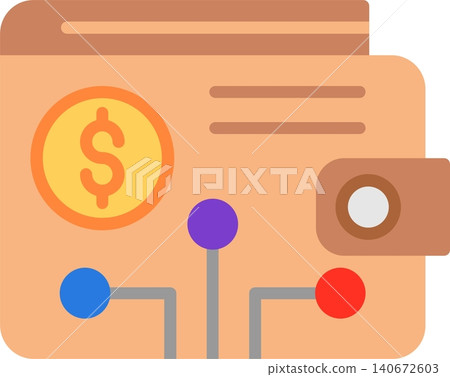 Ewallet Flat Vector Icon Design 140672603