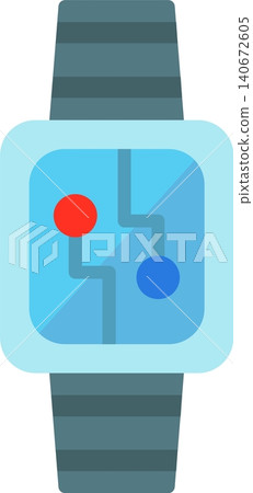 Smartwatch Flat Vector Icon Design Smartwatch Flat Vector Icon Design 140672605