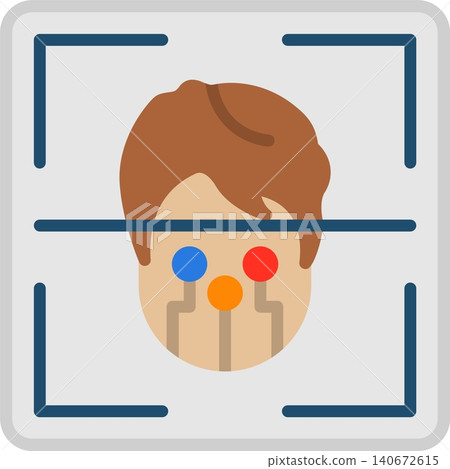 Face Scanner Flat Vector Icon Design Face Scanner Flat Vector Icon Design 140672615