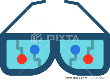Smart Glasses Flat Vector Icon Design Smart Glasses Flat Vector Icon Design 140672616
