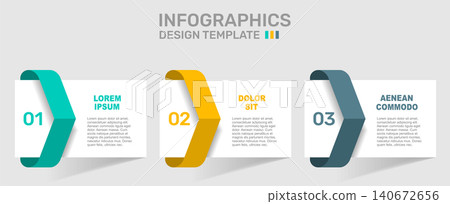 Infographic template with three options, icons, and text for comparing features, services, business choices. Vector illustration. Infographic template with three options, icons, and text for comparing features, services, business choices. Vector illustration. 140672656