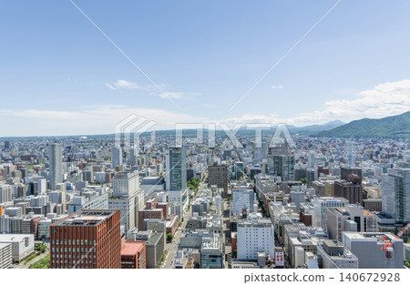 Sapporo cityscape as seen from around JR Sapporo Station (southward from Sapporo Station) 140672928