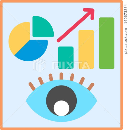 Visualization Flat Vector Icon Design 140673284