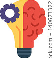 Brainstorm Flat Vector Icon Design 140673322