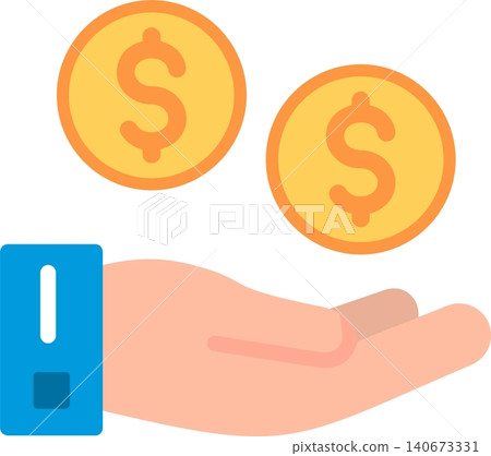 Wage Flat Vector Icon Design Wage Flat Vector Icon Design 140673331