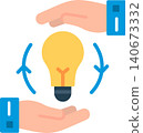 Creative Process Flat Vector Icon Design 140673332
