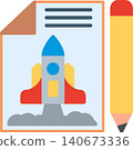 Startup Flat Vector Icon Design 140673336