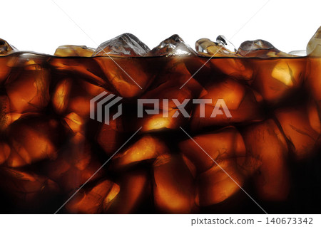 Image of a beverage with ice - iced coffee Image of a beverage with ice - iced coffee 140673342