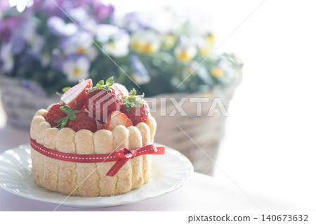 Strawberry Charlotte Cake Strawberry Charlotte Cake 140673632