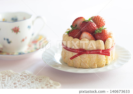 Strawberry Charlotte Cake Strawberry Charlotte Cake 140673633