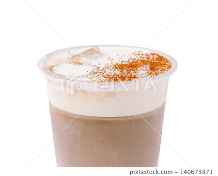 Iced coffee cold brew drink with cream and cinnamon Iced coffee cold brew drink with cream and cinnamon 140673871