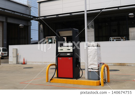 Gas pumps at gas stations Gas pumps at gas stations 140674755