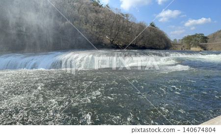 Waterfall on a day with a lot of water Waterfall on a day with a lot of water 140674804