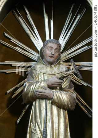 Saint Francis of Assisi statue at the altar in the church of Saint Catherine of Alexandria in Krapina, Croatia Saint Francis of Assisi statue at the altar in the church of Saint Catherine of Alexandria in Krapina, Croatia 140674895