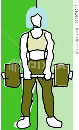 Abstract Figure Lifting Heavy Weights Struggle Fitness Motivation Vector Art Abstract Figure Lifting Heavy Weights Struggle Fitness Motivation Vector Art 140674942
