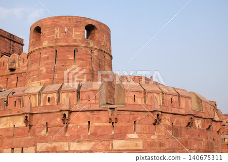 Red Fort in Agra, Uttar Pradesh, UNESCO World heritage site, India Red Fort in Agra, Uttar Pradesh, UNESCO World heritage site, India 140675311