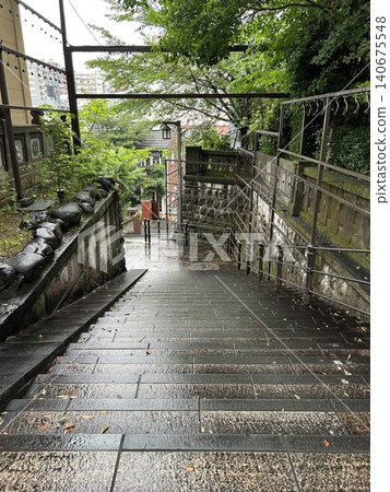 Stone pavement leading to the approach to the shrine 140675548