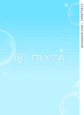 Light Blue Vertical Background Template with Floating Soap Bubbles and Sparkles Light Blue Vertical Background Template with Floating Soap Bubbles and Sparkles 140675813