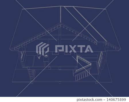 3D illustration of building structure 3D illustration of building structure 140675899