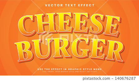 Cheese Burger editable text effect Template Cheese Burger editable text effect Template 140676287