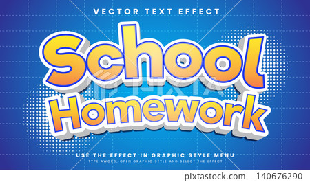 School Homework 3d editable text effect School Homework 3d editable text effect 140676290