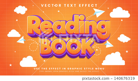 Reading Book 3d editable text effect Template Reading Book 3d editable text effect Template 140676319