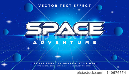 Space Adventure 3D editable text effect Space Adventure 3D editable text effect 140676354
