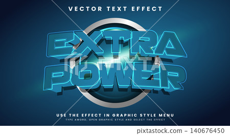 Extra Power 3d editable text style Template Extra Power 3d editable text style Template 140676450