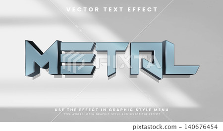 3D Modern metallic futuristic editable text style 3D Modern metallic futuristic editable text style 140676454