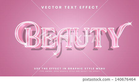 Beauty editable text effect template 140676464