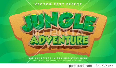 Jungle adventure 3d editable text effect Jungle adventure 3d editable text effect 140676467