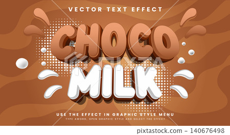 Choco Milk editable text effect Template Choco Milk editable text effect Template 140676498