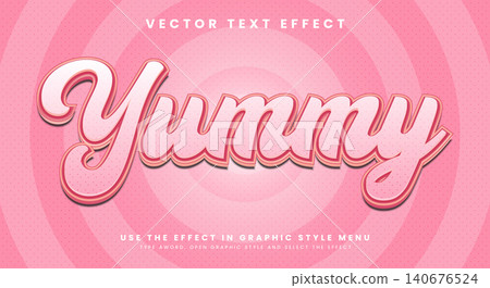 Yummy food 3d editable text effect Yummy food 3d editable text effect 140676524