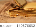 Old pages bring back warm memories. Weathered pages of antique book evoke heartfelt nostalgia and soothing atmosphere 140676632