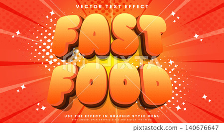 Fast food editable text effect Template Fast food editable text effect Template 140676647