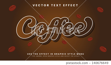 Coffee editable text effect Template 140676649