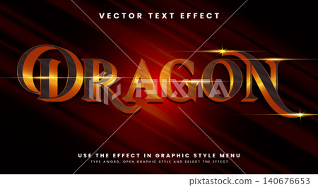 Dragon editable text effect Template Dragon editable text effect Template 140676653